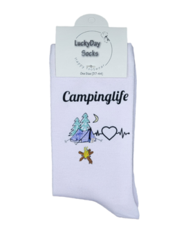 Print Campinglife tent sokken