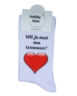 Print Wil je met me trouwen? Rood