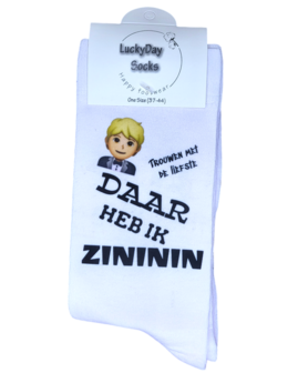 Print Trouwen met de liefste (man), Daar heb ik zininin sokken