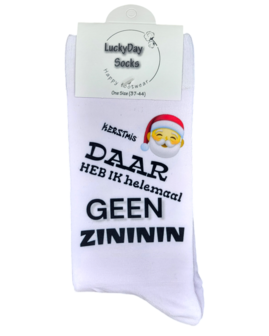 Print Kerstmis, Daar heb ik helemaal geen zininin sokken