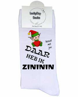 Print Kerst met jou, Daar heb ik zininin sokken