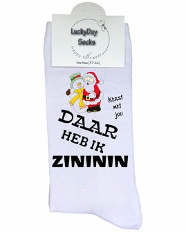 Print Kerst met jou, Daar heb ik zininin sokken