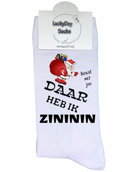 Print Kerst met jou, Daar heb ik zininin sokken