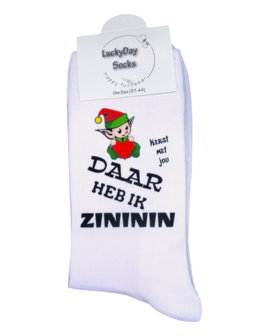 Print Kerst met jou, Daar heb ik zininin sokken