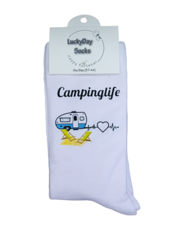 Print Campinglife caravan sokken