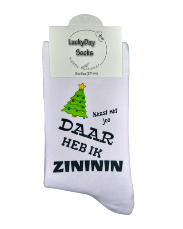 Print Kerst met jou, Daar heb ik zininin sokken