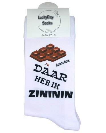 Print Chocolade & Chocolade, Daar heb ik zininin sokken