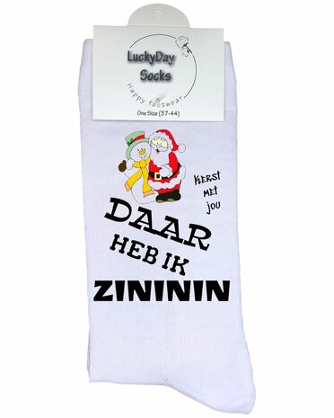 Print Kerst met jou, Daar heb ik zininin sokken