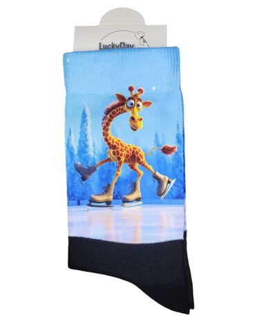 Giraffe schaatsen sokken